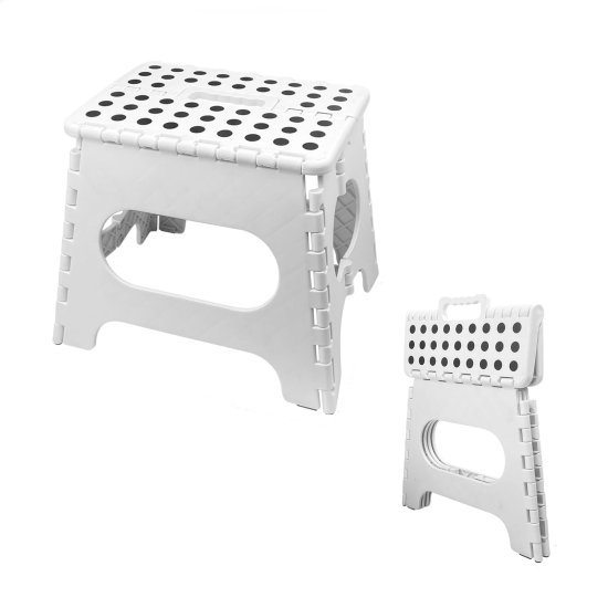 שרפרף מתקפל 39 ס''מ מבית HomeSet - צבע לבן