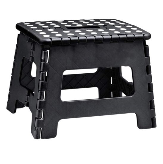 שרפרף מתקפל 27 ס"מ מבית HomeSet - צבע שחור