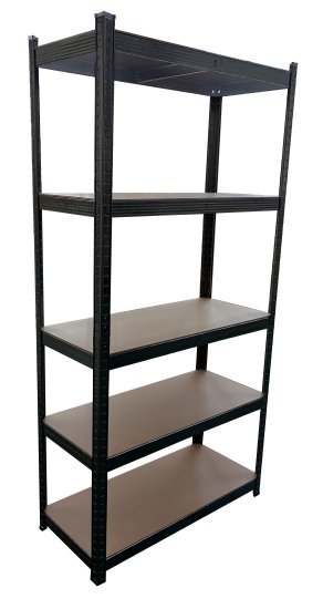 כוננית מתכת פרימיום 5 מדפים PROXEN 322-GSS2 - צבע שחור