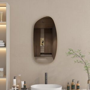 מראת תלייה דגם Bordu עם מסגרת מתכת בגוון זהב מבית StarShop