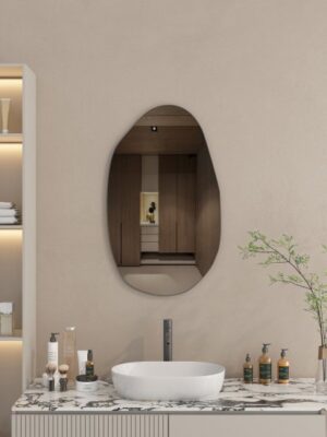 מראת תליה דגם Lion עם מסגרת מתכת מבית StarShop – צבע שחור