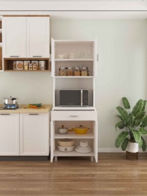 ארון שירות למיקרוגל דגם Santos מבית StarShop - צבע לבן