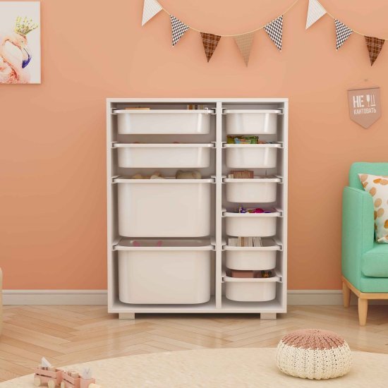 ארון מכלים רחב דגם Toy מבית StarShop - צבע לבן