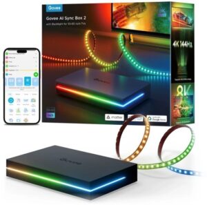 374671_b_1.jpg קופסה חכמה לסנכרון תאורה לגיימינג Govee AI Gaming Sync Box – למסכים בגודל 55-65 אינץ'