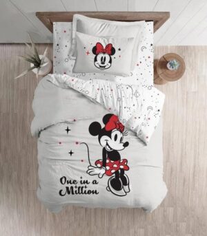 סט מצעים 3 חלקים 100% מיקרופייבר 90x200 ס"מ מבית Homestyle – Minnie Mouse