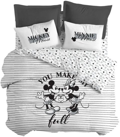 סט מצעים 4 חלקים ג'רסי 100% כותנה 160x200 ס"מ מבית Homestyle – Disney My Heart