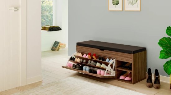 376225_b_1.jpg ארון נעליים עם ספסל 100x50 ס"מ Star Shop עץ כהה