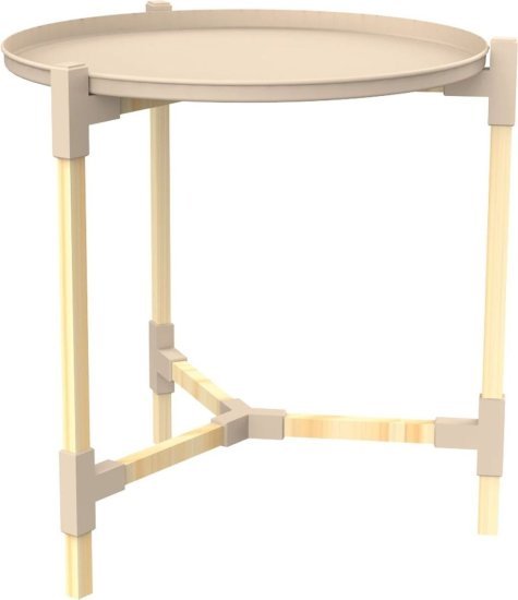 שולחן צד עם מגש נשלף סדרת Fixwood מבית Buona Casa