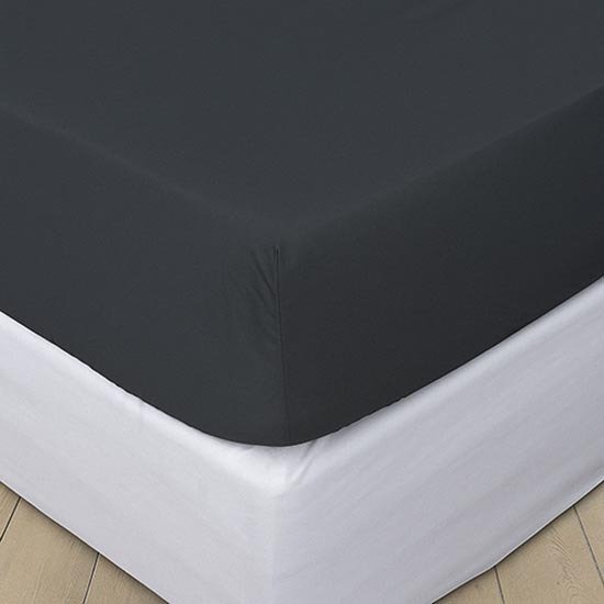 סדין ג'רסי 100% כותנה למיטה בגודל 160x200 ס"מ מבית Vardinon – אפור כהה