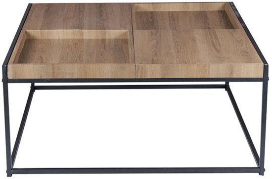 שולחן סלון וקפה מרובע דגם Barcelona מבית Brand Direct - גוון עץ