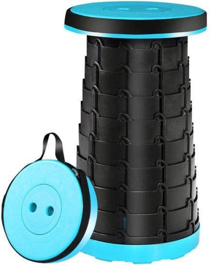 שרפרף טלסקופי מתקפל נייד מבית HomeSet - צבע כחול