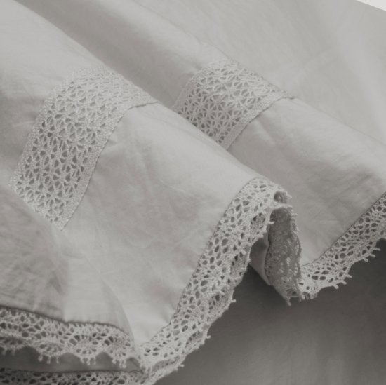 ציפה לשמיכה זוגית פרקל 100% כותנה 200x220 ס"מ דגם Kamil מבית Vardinon – אפור