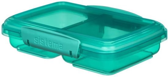 קופסת אוכל מחולקת 350 מ''ל – Sistema Lunch Small Split, טורקיז