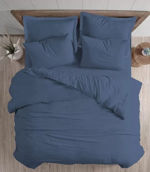 ציפה לשמיכת יחיד 100% כותנה 150x200 ס"מ סדרת Mix And Match מבית Homestyle – כחול