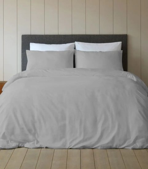 סדין 100% כותנה למיטה 90x200 ס"מ סדרת Mix And Match מבית Homestyle – אפור בהיר