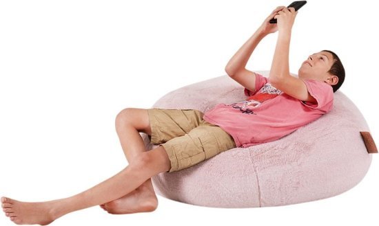 קומפי בינוני – פוף פרווה 80 ס"מ מבית מילגה – ורוד בהיר