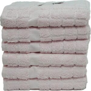 סט 6 מגבות פנים 100% כותנה 50x90 ס"מ קולקציית מאיה מבית Arige Gad – ורוד