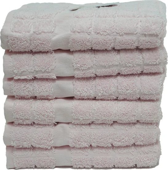 סט 6 מגבות פנים 100% כותנה 50x90 ס"מ קולקציית מאיה מבית Arige Gad – ורוד