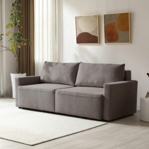 ספה תלת מושבית נפתחת למיטה זוגית עם ארגז מצעים דגם Paradox מבית Bradex - צבע אפור