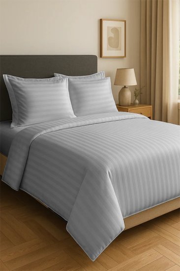 סט מצעים למיטה זוגית 180x200 ס"מ קולקציית בית מלון מבית Arige Gad – אפור בהיר