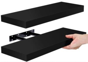 מדף צף אסתטי 60 ס''מ מבית HomeSet - צבע שחור