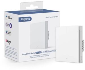 403221_b_1.jpg מפסק קיר חכם לחצן יחיד ללא קו אפס Aqara H1 צבע לבן