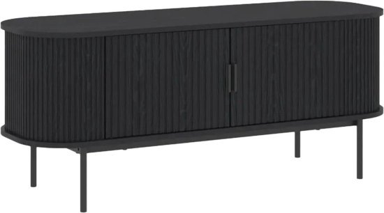 מזנון טלוויזיה מעוצב באורך 120 ס"מ דגם 4078 מבית Step Up - צבע שחור