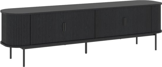 מזנון טלוויזיה יוקרתי באורך 180 ס"מ דגם 4080 מבית Step Up - צבע שחור