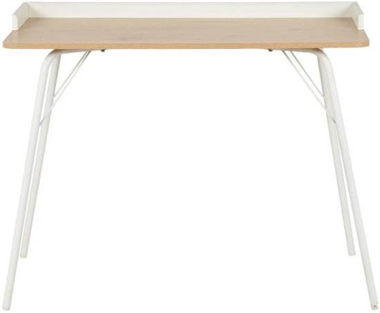 שולחן כתיבה מעוצב 100 ס''מ דגם 1208 Step Up - צבע עץ בשילוב רגליים לבנות