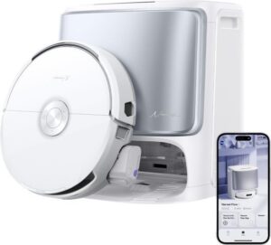 413693_b_1.jpg שואב אבק רובוטי שוטף עם תחנת עגינה Narwal Flow צבע כסוף מטאלי