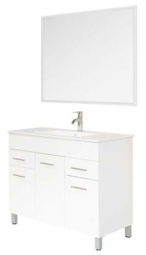 414319_b_1.jpg ארון אמבטיה עומד 100 ס"מ עם כיור חרס ומראה דגם Lotus מבית Tudo Design – צבע לבן