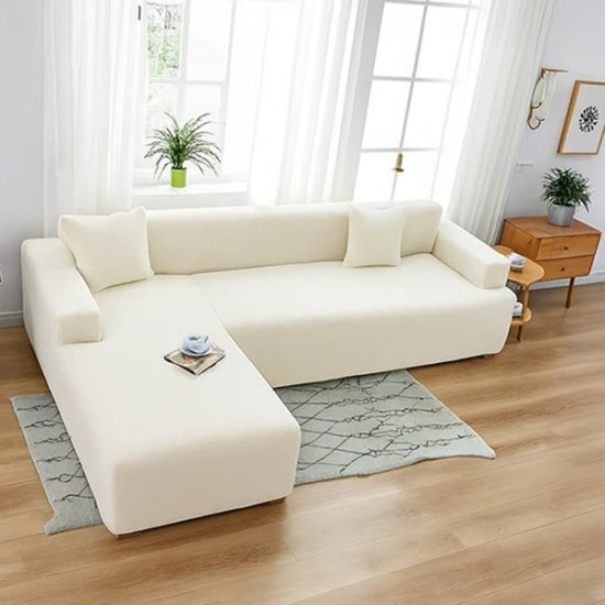 כיסוי סלון פינתי עם שזלונג בצד ימין דגם ויטה מבית Arige Gad – שנהב