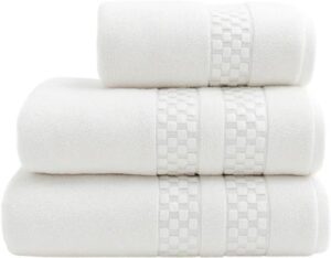 סט 6 מגבות פנים 100% כותנה 50x90 ס"מ קולקציית זירו-טוויסט מבית Arige Gad – צבע לבן