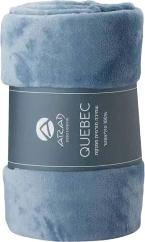 שמיכת חורף פלנל זוגית 200x220 ס"מ דגם קוויבק מבית ערד טקסטיל – כחול