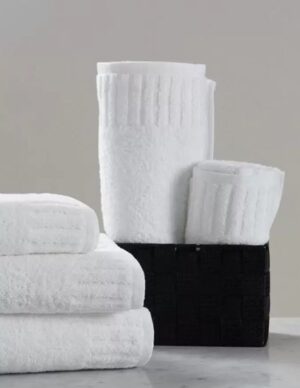 מארז 5 מגבות (2 פנים + 3 גוף) 100% כותנה דגם Noam מבית ערד טקסטיל – לבן