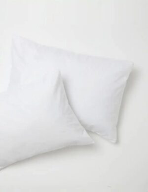 זוג ציפיות לכרית סאטן 100% כותנה 50x70 ס"מ דגם בית מלון מבית ערד טקסטיל – לבן