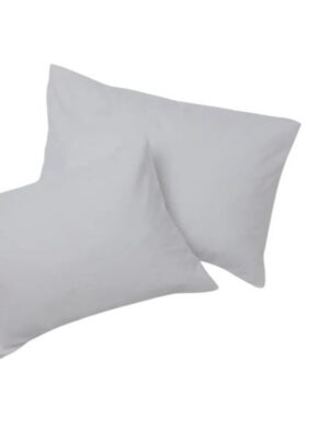 זוג ציפיות לכרית סאטן 100% כותנה 50x70 ס"מ דגם בית מלון מבית ערד טקסטיל – צבע אפור