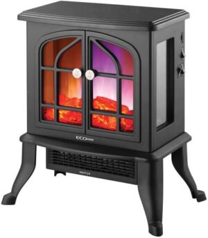 קמין חימום חשמלי דקורטיבי ECO EURO HAH-6200 2000W - צבע שחור