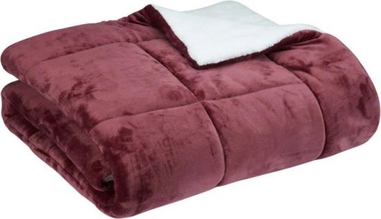 שמיכת חורף יחיד מיקרופלנל 150x200 ס"מ דגם מורנו מבית Homestyle – סגול