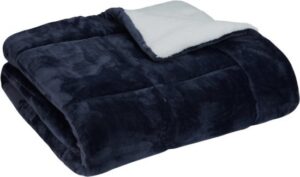 שמיכת חורף זוגית מיקרופלנל 220x200 ס"מ דגם מורנו מבית Homestyle – כחול כהה