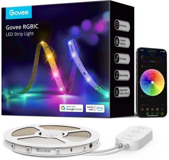 פס תאורה חכמה אלחוטי Govee RGBIC Wi-Fi + Bluetooth – אורך 10 מטר