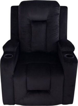 כורסת טלוויזיה מבד דגם SoftNest מבית King Comfort - צבע שחור