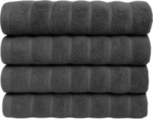 4 מגבות גוף 100% כותנה 70x130 ס"מ קולקציית אלמוג מבית Arige Gad – שחור