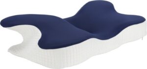 כרית ארגונומית לצוואר מבית Brateck – כחול לבן