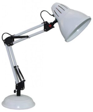 מנורת שולחן עם זרוע מתכווננת Omega Flamengo 40W – צבע לבן
