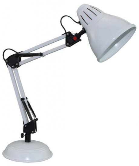 מנורת שולחן עם זרוע מתכווננת Omega Flamengo 40W – צבע לבן