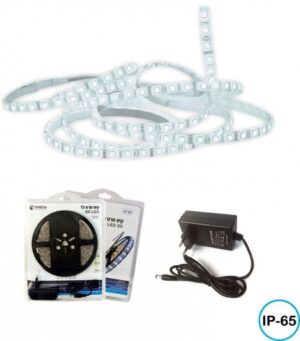 קיט סרט לד 5 מטרים כולל שנאי Omega 4.8W IP65 – גוון אור יום