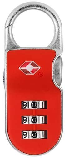 מנעול קומבינציה Yale מאושר תקן TSA לטיסות צבע אדום