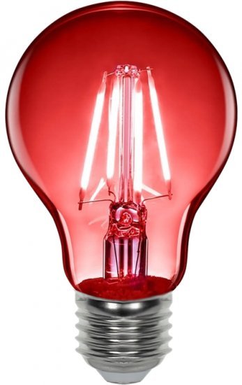 נורת LED דמוי להט צבעוני אדום Eurolux 6W E27 A60