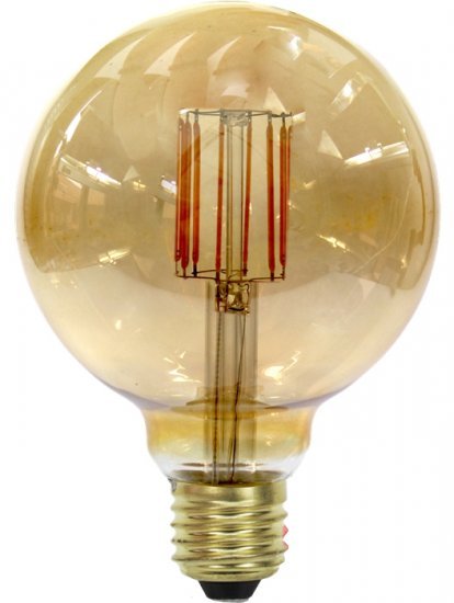 נורת ג'מבו LED ניתנת לעמעום בציפוי פחם Eurolux E27 G95 8W – גוון אור 2000K